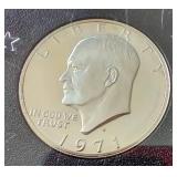 1971 Eisenhower Proof Silver Dollar