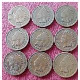 (9) Indian Pennies