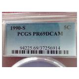 (2) Slabbed Modern Coins