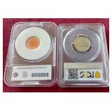 (2) Slabbed Modern Coins