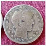 (2) Barber Half Dollars