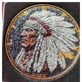 American Eagle Mosaic Series 1 oz Silver - Native American Chief