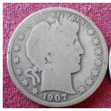 (2) Barber Half Dollars