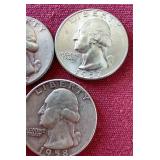 (5) Silver Washington Quarters