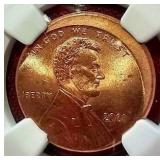 2001 Uncirculated Broadstruck Error Penny - NGC Certified