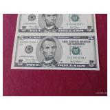 Uncut Strip of (4) 2003 $5 Star Notes - Very Cool!
