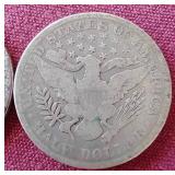 (2) Barber Half Dollars
