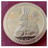 "Year of the Rabbit" 5 oz Copper Round