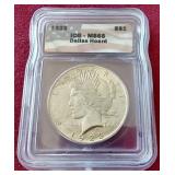 1923 Peace Dollar - ICG MS65 (Dallas Hoard)
