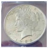 1923 Peace Dollar - ICG MS65 (Dallas Hoard)