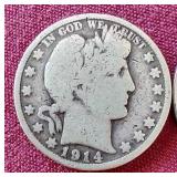 (2) Barber Half Dollars