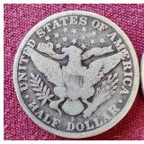 (2) Barber Half Dollars