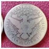 (2) Barber Half Dollars