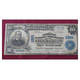 RARE 1905 National Currency New York $10 Large Note