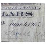 RARE 1905 National Currency New York $10 Large Note