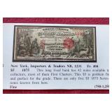 RARE 1905 National Currency New York $10 Large Note