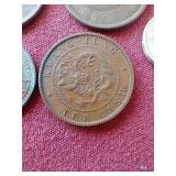 (7) Vintage Asian Coins