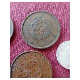 (7) Vintage Asian Coins