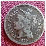 Nice 1865 3 Cent Nickel