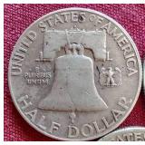 (3) Franklin Half Dollars - 1949-D-1951-D