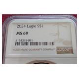 1924 American Silver Eagle - NGC MS69