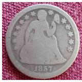 1857 Liberty Seated Dime