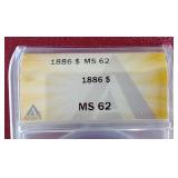 1886 Morgan Dollar - ANACS MS62