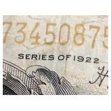 *RARE* 1922 Gold Certificate $20 Note