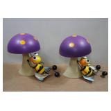 *2* Regal Art Metal Bee/Mushroom Garden Statues