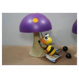 *2* Regal Art Metal Bee/Mushroom Garden Statues