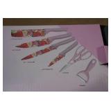 Corrugated Kitchen Knife Set - Floral