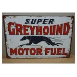 Novelty Metal Sign - Greyhound Motor Fuel
