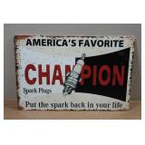 Novelty Metal Sign - Champion Spark Plugs