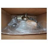 Four Light Antique Brass Finish Chandelier