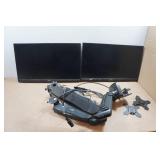 *2* Ben-Q LCD Monitors with Dual Monitor Wall Mount