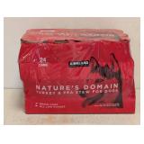 NEW KIRKLAND SIGNATURE 24 CAN NATURES DOMAIN TURKEY & PEA STEW FOR DOGS
