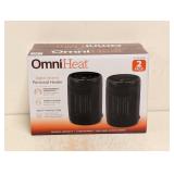 OMNIHEAT DIGITAL CERAMIC PERSONAL HEATER 2PK