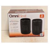 OMNIHEAT DIGITAL CERAMIC PERSONAL HEATER 2PK