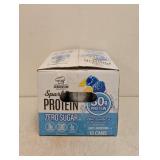 NEW GENIUS GOURMET SPARKLING PROTEIN WATER BLUE RASPBERRY LEMONADE 15PK.