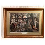 Ken Zylla Framed Print "Fieldstone and Pheasants"