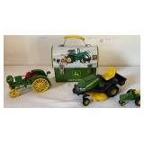 Lot of John Deere Tractors and Little Lunch Box