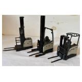 Lot of 3 Crown Die-Cast Forklifts