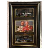 NASCAR Dale Earnhardt Sr & Jr Shadow Box Display Set