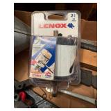 Box of Misc Tools Including Funnel, Pliers, Hole Saw, and More