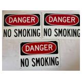 3 Heavy Metal Danger No Smoking Signs