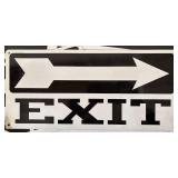 Set of 8 Metal EXIT Signs with arrow pointing to right