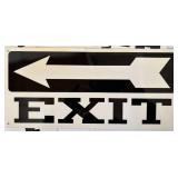 Set of 5 Metal EXIT Signs with Arrow pointing to left