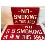 4 Metal NO SMOKING In This Area Signs