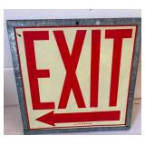 3 Metal EXIT Signs