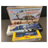 Minicraft UH-60L Black Hawk Medical Evacuation Model Kit 1/48 + Maxwell House NASCAR Die-Cast Lot